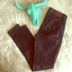 Madewell shiny black skinny jean